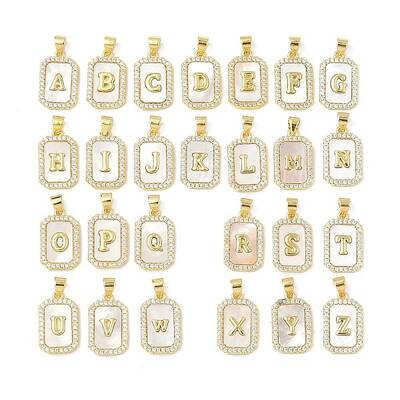 Brass Micro Pave Cubic Zirconia Pendants