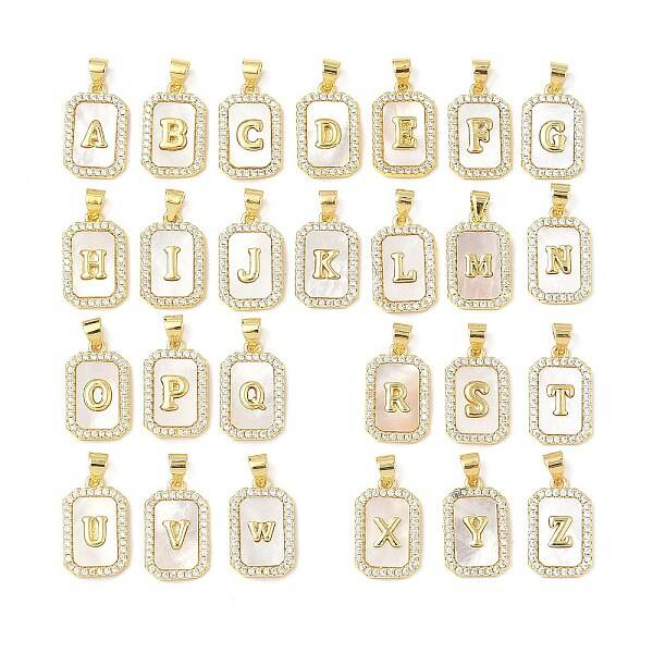 Brass Micro Pave Cubic Zirconia Pendants