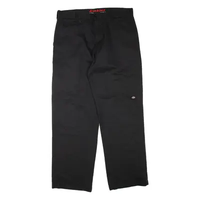 DICKIES Mens Trousers Black Regular Straight W34 L32