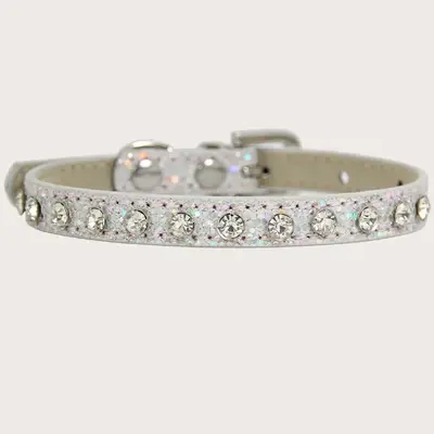 Artificial Rhinestone Collar For Pet, Glitter Pendant Dog Collar, Adjustable Pet Necklace For Dogs & Cats,
