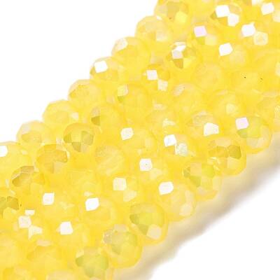 Baking Electroplate Glass Beads Strands