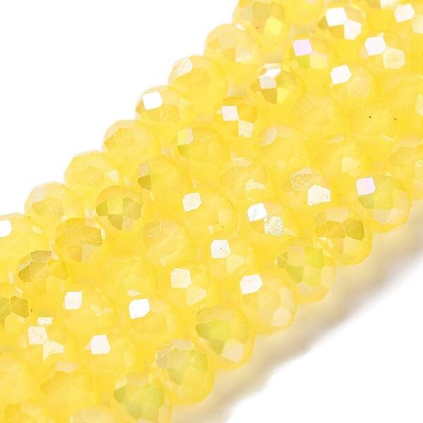 Baking Electroplate Glass Beads Strands