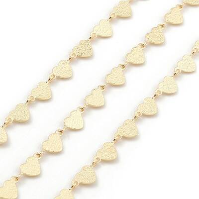 Brass Heart Link Chains