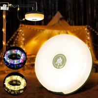 2 in 1 Camping String Light, Rechargeable Tent Light String with 8 Lighting Modes, Hanging Waterproof Portable LED Lamp for O...