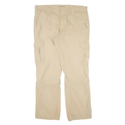 CHARLES VOGELE Cargo Zip-off Legs Trousers Beige Regular Straight Mens W35 L30