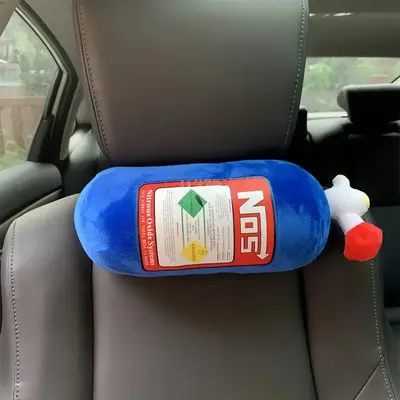 Car Neck Pillow, 1 Count Cute Nitrogen Bottle Design Car Headrest Pillow, Soft & Comfortable Car Interior Accessories for Men...