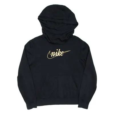 NIKE Cropped Womens Black Hoodie XL