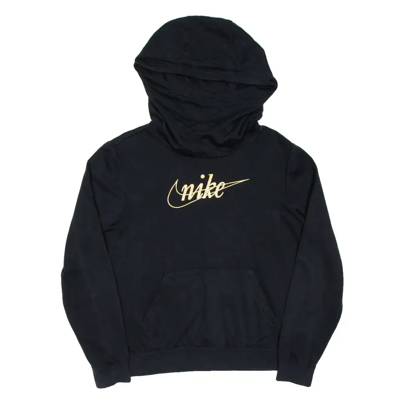 NIKE Cropped Womens Black Hoodie XL