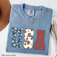 Comfort Colors Vintage USA Flag T-Shirt, 4th of July TShirt, Big USA Tshirt, USA Teet, Fourth of July TShirt, America Tee, In...