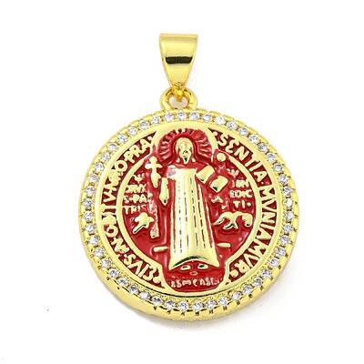 Rack Plating Brass Micro Pave Cubic Zirconia Pendants