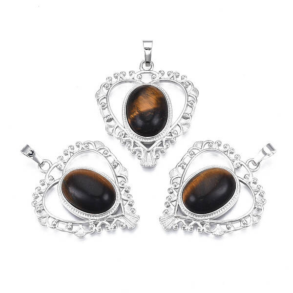 Natural Tiger Eye Pendants