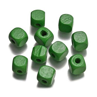 Spray Painted Wooden Beads