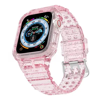 Solid Color Glitter Watch Band (Band Only), Adjustable TPU Transparent Sports Watch Band for Summer, Replacement Sports Watc...