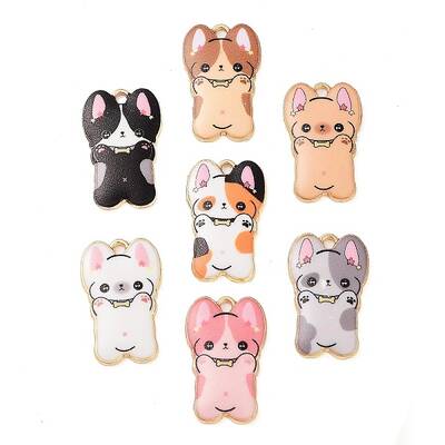Rack Plating Alloy Enamel Pendants