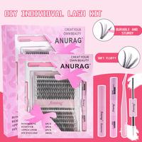 Eyelash Bundle 9-17mm Eyelash Bundle Extensions 30+40D Thick Volume Individual Eyelash D Curl Eyelash Bundle 240pcs DIY Eyela...