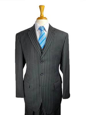 Suits For Big Guys - Suits For Big men Black-WHT