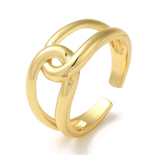 Rack Plating Brass Open Cuff Rings for Women