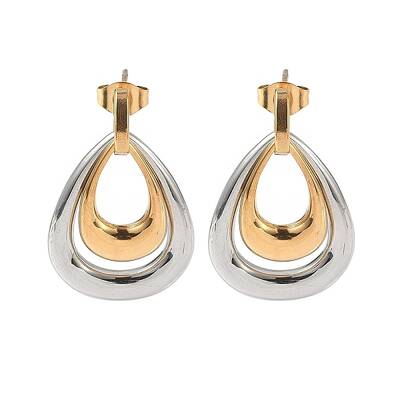 304 Stainless Steel Dangle Stud Earrings
