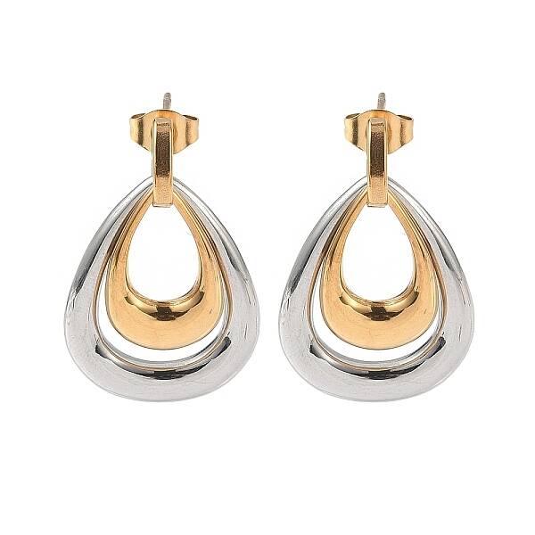 304 Stainless Steel Dangle Stud Earrings