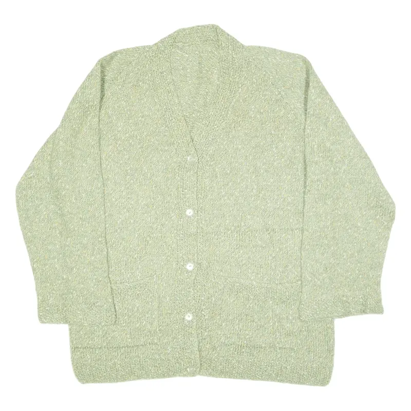 Cardigan Green Chunky Knit Womens M