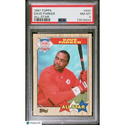 Dave Parker PSA 1987 Topps Baseball #600 8 73518694