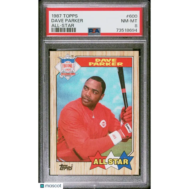 Dave Parker PSA 1987 Topps Baseball #600 8 73518694