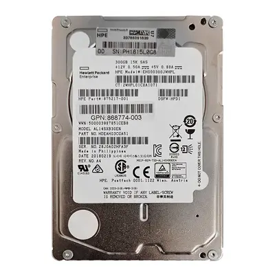 875217-001 HP 300GB 12Gb/s SAS 15000 2.5-inch Hard Drive