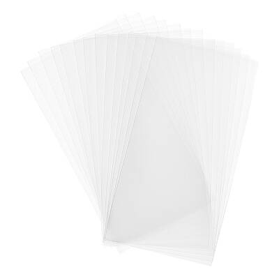 300 pcs 6x3 inch Clear Top Open Long Flat Plastic Cellophane Candy Gift Treat Bags for Small Homemade Arts Party Favor Bags