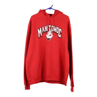 Manitowoc Champion Hoodie - XL Red Cotton Blend