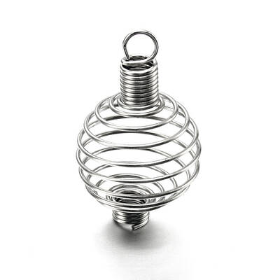 Iron Spiral Bead Cages Pendants Making
