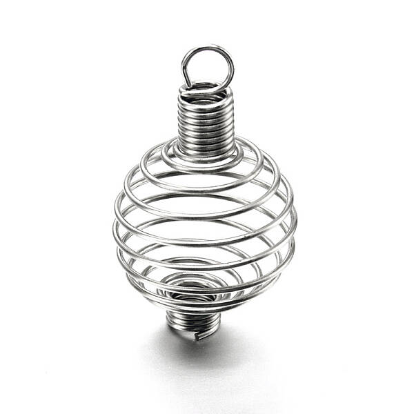 Iron Spiral Bead Cages Pendants Making