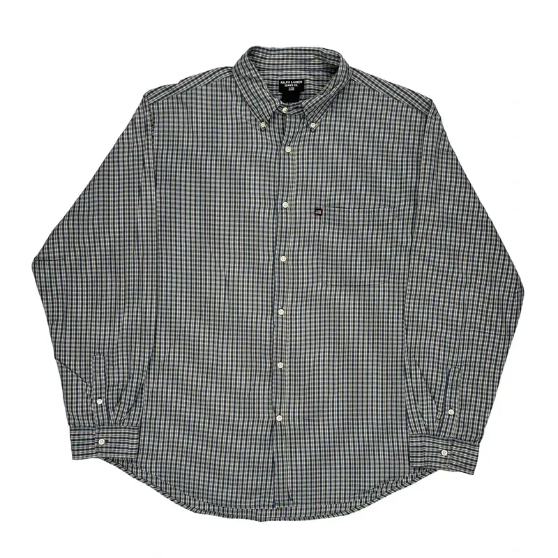 Ralph Lauren Checked Shirt - XL Blue Cotton | Size: x-large