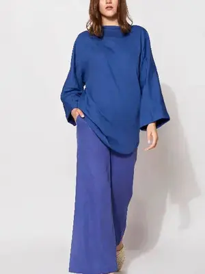 Darya Wide-leg Lounge Set | Size: 34 | Color: Dark Blue Purple