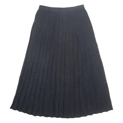 Womens Pleated Skirt Black Long S
