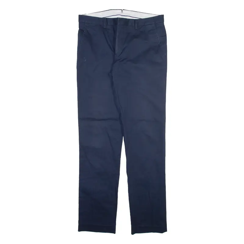 LACOSTE Mens Trousers Blue Slim Straight W33 L32