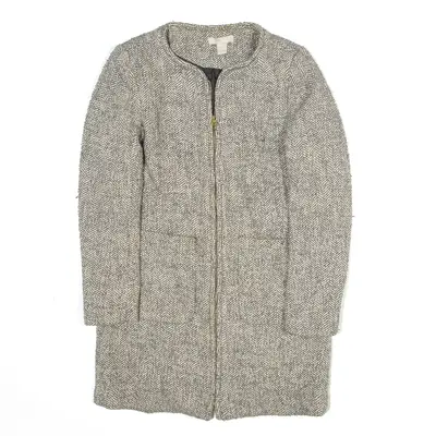 H&M Wool Blend Jacket Grey Womens S