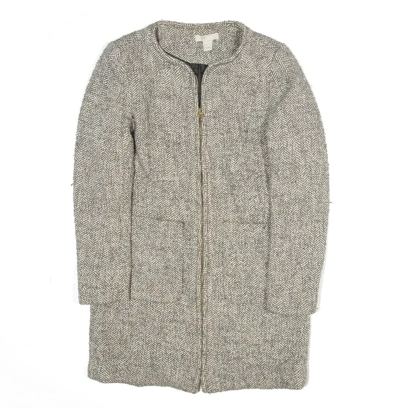 H&M Wool Blend Jacket Grey Womens S