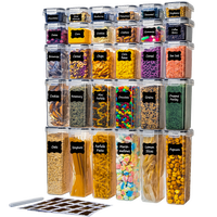 30 Pack Airtight Food Storage Containers Set with Lids - BPA-Free for Kitchen & Pantry Organization   Jar food storage Utensi...