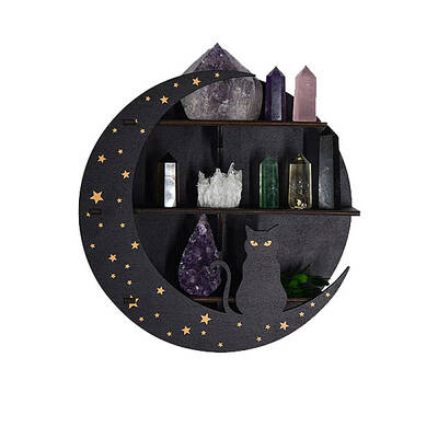Moon Shape Floating Shelf DIY Silhouette Silicone Molds Kit