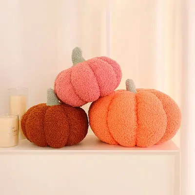 Pumpkin Pillows 3D Throw Cushion Plush Soft Sofa Pillows Stuffed Pumpkin Decoration for Fall Thanksgiving Winter Home Living ...