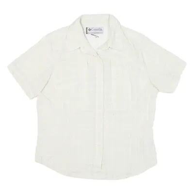 COLUMBIA Womens Shirt Yellow Check S