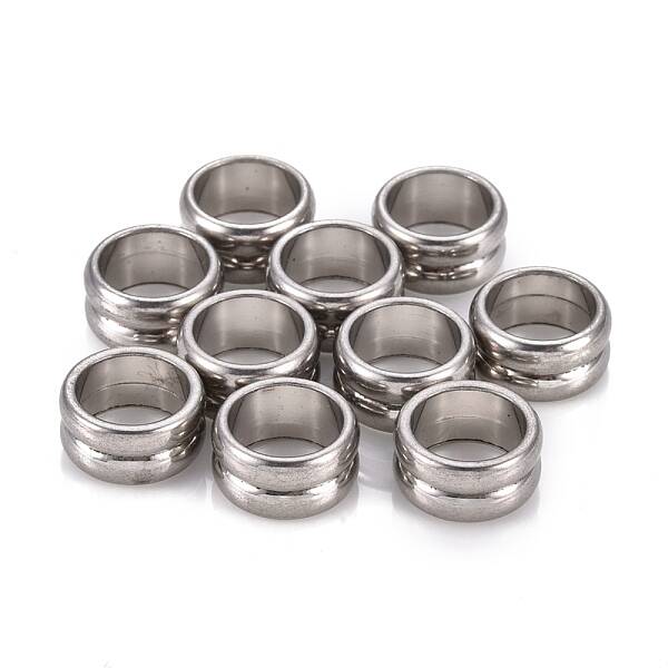 Tarnish Resistant 201 Stainless Steel European Beads