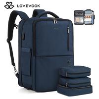 LOVEVOOK TSA-Approved Expandable Carry-on Travel Backpack with 3 Packing Cubes and Shoe Compartment, Personal Item, Airline A...