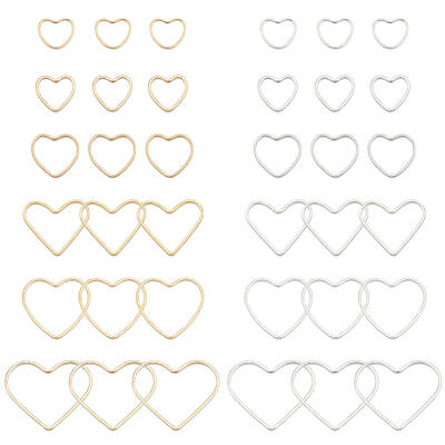 BENECREAT Real 24K Gold Plated Brass Linking Rings