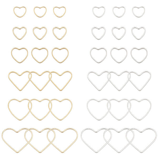 BENECREAT Real 24K Gold Plated Brass Linking Rings