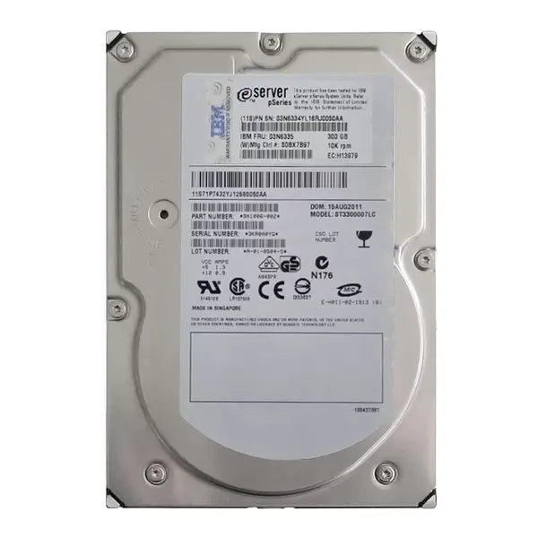 03N6334 IBM 300GB Ultra-320 SCSI 10000 3.5-inch Hard Drive