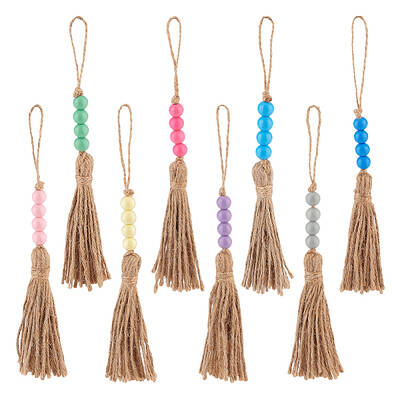 Round Wood Beads Pendant Decoration