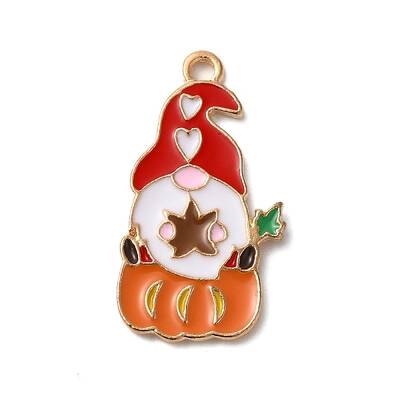 Thanksgiving Day Golden Tone Alloy Enamel Pendants