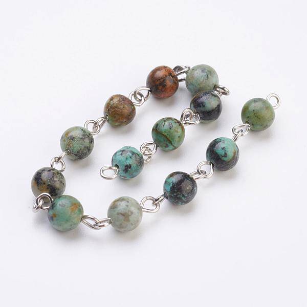 Handmade Natural African Turquoise(Jasper) Beaded Chains