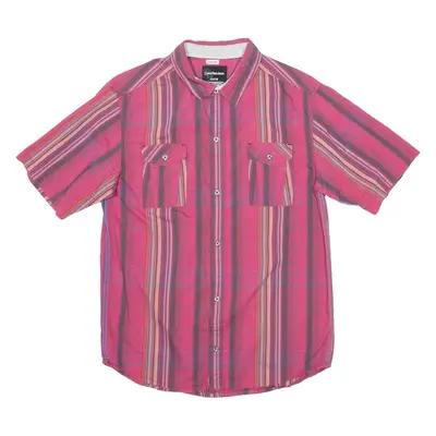 CALVIN KLEIN JEANS Mens Shirt Pink Striped L